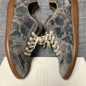 Maison Martin Margiela Snakeskin Sneaker Suede MSRP $545